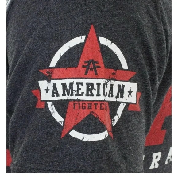 AMERICAN FIGHTER Dalton Black Red Athletic Fit Mens Crewneck T-shirt S-3XL NWT - Picture 6 of 9